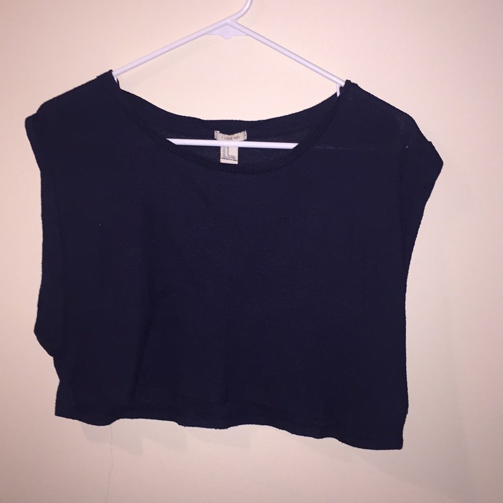 Dark blue crop top
